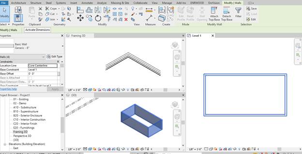 Select Revit wall