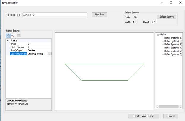 Roof framing form