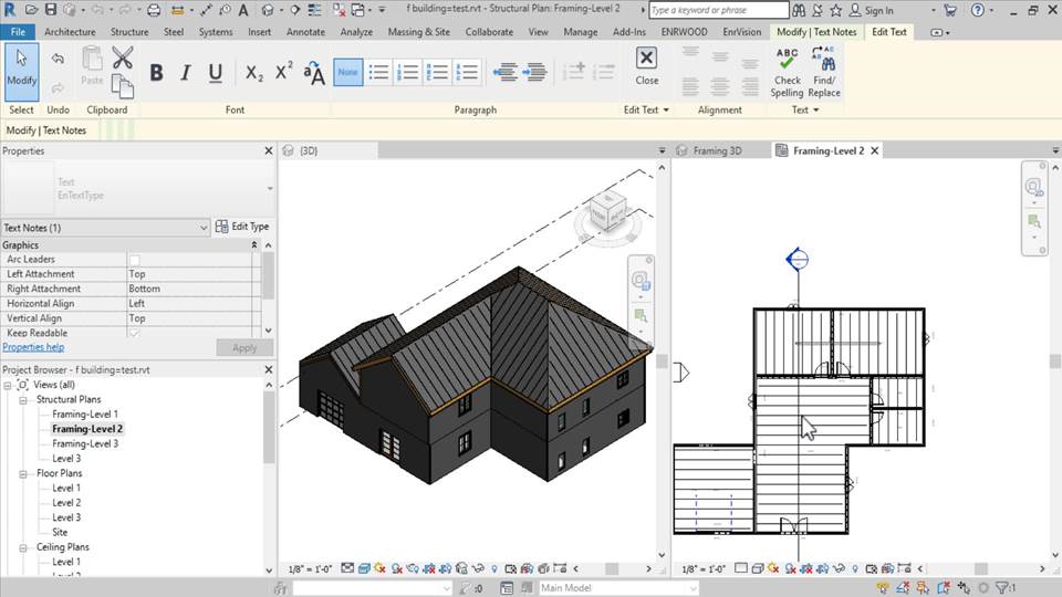 2D plans framing