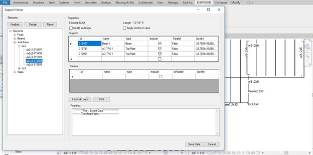 Element loads form