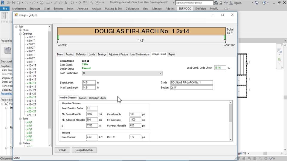Design Result tab